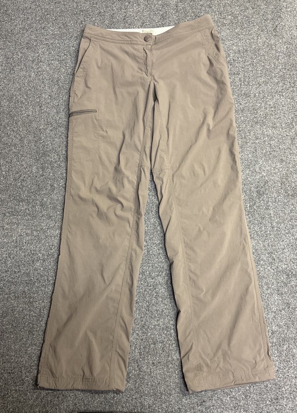 LL Bean Trekking Women's Sze 8 M/Tall Brown Pants Cargo Hiking Gorp